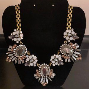 Crystal, Grey & Rose Statement Necklace